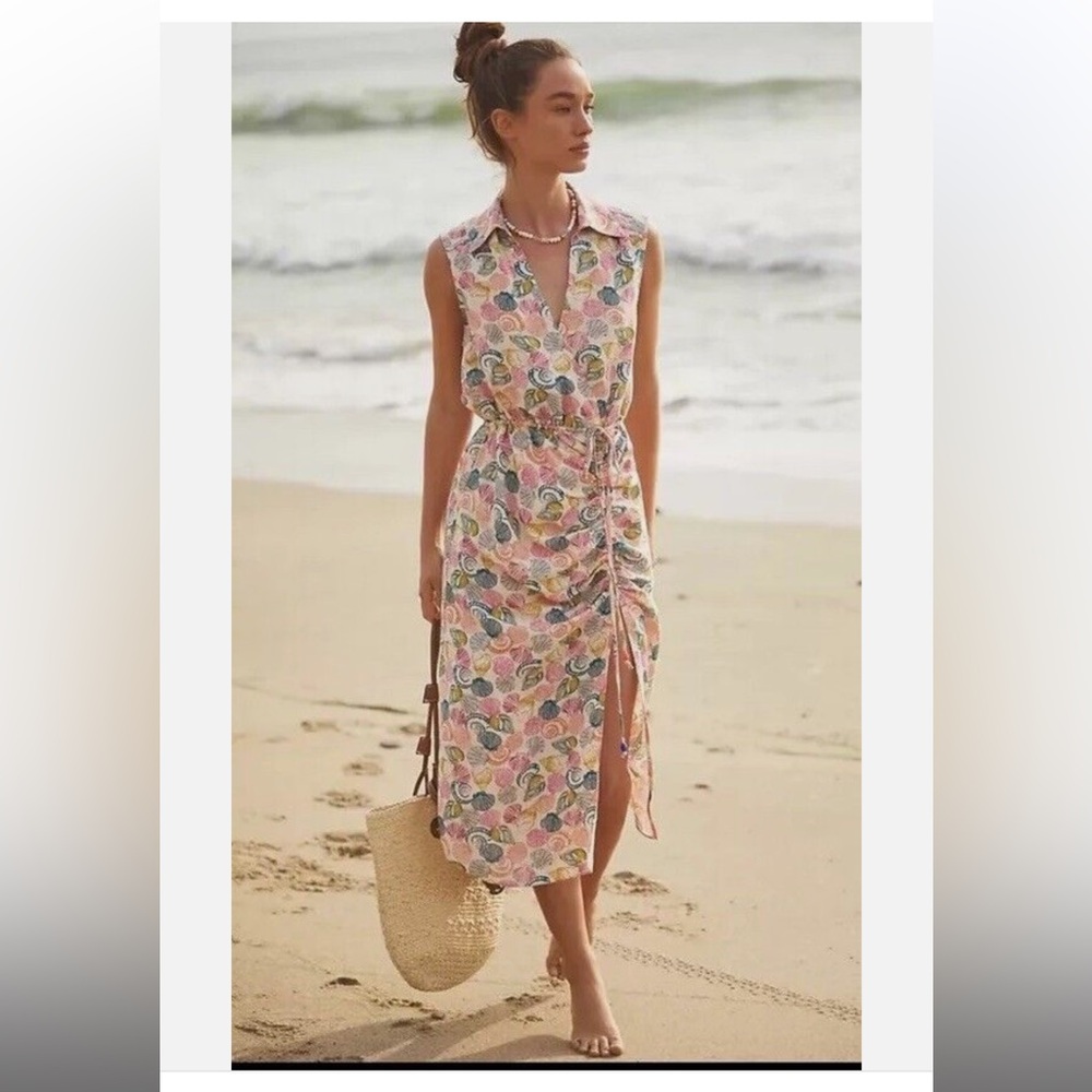 Anthropologie Seashell midi dress